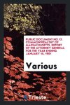 Public document No.12. Commonwealthy of Massachusetts. Report of the attorney general for the year ending January 16, 1901