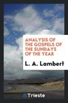 Analysis of the Gospels of the Sundays of the year