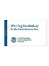 Writing Vocabulary for the Naturalization Test