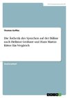 Die Ästhetik des Sprechen auf der Bühne nach Hellmut Geißner und Hans Martin Ritter. Ein Vergleich