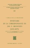 Inventaire de la correspondance de Johannes Fredericus Gronovius (1631-1671)