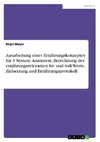 Ausarbeitung eines Ernährungskonzeptes für 3 Monate. Anamnese, Berechnung der ernährungsrelevanten Ist- und Soll-Werte, Zielsetzung und Ernährungsprotokoll