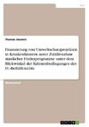 Finanzierung von Umweltschutzprojekten in Krankenhäusern unter Zuhilfenahme staatlicher Förderprogramme unter dem Blickwinkel der Rahmenbedingungen des EU-Beihilferechts