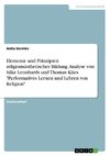 Elemente und Prinzipien religionsästhetischer Bildung. Analyse von Silke Leonhards und Thomas Klies 