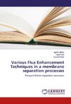 Various Flux Enhancement Techniques in a membrane separation processes