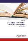 Evaluation and content criteria for the library website