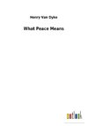 What Peace Means