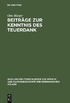 Beiträge zur Kenntnis des Teuerdank