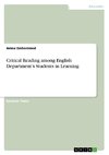 Critical Reading among English Department's Students in Learning