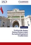 Türkiye'de Kamu Üniversitelerindeki Kurumsallasmanin Incelenmesi