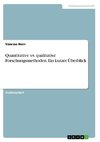 Quantitative vs. qualitative Forschungsmethoden. Ein kurzer Überblick