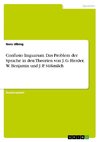 Confusio linguarum. Das Problem der Sprache in den Theorien von  J. G. Herder, W. Benjamin und J. P. Süßmilch