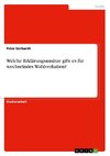 Welche Erklärungsansätze gibt es für wechselndes Wahlverhalten?