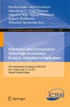 Information and Communication Technologies in Education, Research, and Industrial Applications