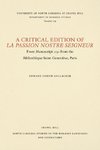 A Critical Edition of La Passion Nostre Seigneur