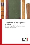 Due process of law e giusto processo