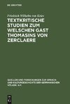 Textkritische Studien zum Welschen Gast Thomasins von Zerclaere