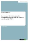 Zur Struktur der philosophischen Unterrichtsstunde in Senecas 