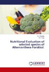 Nutritional Evaluation of selected species of Alternanthera Forskkal.