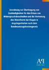 Anordnung zur Übertragung von Zuständigkeiten für den Erlass von Widerspruchsbescheiden und die Vertretung des Dienstherrn bei Klagen in Angelegenheiten nach dem Bundesumzugskostengesetz