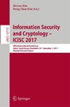 Information Security and Cryptology - ICISC 2017