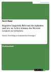 Kognitive Linguistik. Relevanz der Aphasien und wie sie helfen können das Mentale Lexikon zu verstehen