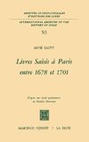 Livres saisis à Paris entre 1678 et 1701