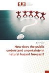 How does the public understand uncertainty in natural hazard forecast?