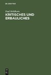 Kritisches und Erbauliches