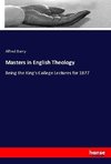 Masters in English Theology