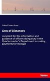 Lists of Distances