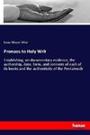 Pronaos to Holy Writ