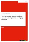 The effectiveness of aid in promoting economic development in developing countries