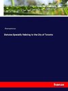 Statutes Specially Relating to the City of Toronto