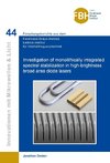 Investigation of monolithically integrated spectral stabilization in high-brightness broad area diode lasers