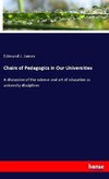 Chairs of Pedagogics in Our Universities