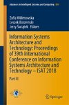 Information Systems Architecture and Technology: Proceedings of 39th International Conference on Information Systems Architecture and Technology - ISAT 2018