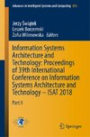 Information Systems Architecture and Technology: Proceedings of 39th International Conference on Information Systems Architecture and Technology - ISAT 2018