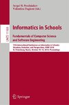 Informatics in Schools. Fundamentals of Computer Science and Software Engineering