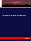 Culturgeschichte des Orients unter den Chalifen