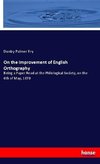 On the Improvement of English Orthography