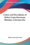 Letters and Miscellanies of Robert Louis Stevenson, Sketches, Criticisms Etc.