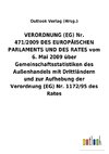 VERORDNUNG(EG) Nr. 471/2009DES EUROPÄISCHEN PARLAMENTS UND DES RATES vom 6. Mai 2009 über Gemeinschaftsstatistiken des Außenhandels mit Drittländern und zur Aufhebung der Verordnung (EG) Nr.1172/95 des Rates