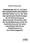 VERORDNUNG (EU) Nr. 473/2013 DES EUROPÄISCHEN PARLAMENTS UND DES RATES vom 21. Mai 2013 über gemeinsame Bestimmungen für die Überwachung und Bewertung der Übersichten über die Haushaltsplanung und für die Gewährleistung der Korrektur übermäßiger Defizite der Mitgliedstaaten im Euro-Währungsgebiet