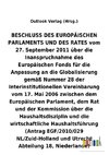 BESCHLUSS vom 27.September 2011 über die Inanspruchnahme des Europäischen Fonds für die Anpassung an die Globalisierung gemäß Nummer28 der Interinstitutionellen Vereinbarung vom 17.Mai 2006 über die Haushaltsdisziplin und die wirtschaftliche Haushaltsführung