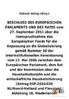 BESCHLUSS vom 27. September 2011 über die Inanspruchnahme des Europäischen Fonds für die Anpassung an die Globalisierung gemäß Nummer 28 der Interinstitutionellen Vereinbarung vom 17.Mai 2006 über die Haushaltsdisziplin und die wirtschaftliche Haushaltsführung