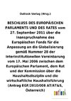 BESCHLUSS vom 27. September 2011 über die Inanspruchnahme des Europäischen Fonds für die Anpassung an die Globalisierung gemäß Nummer 28 der Interinstitutionellen Vereinbarung vom 17. Mai 2006 über die Haushaltsdisziplin und die wirtschaftliche Haushaltsführung