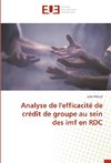 Analyse de l'efficacité de crédit de groupe au sein des imf en RDC