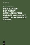 Die Bilanzen der Aktiengesellschaften und der Kommanditgesellschaften auf Aktien