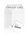 Ballpoint Pen STRAIGHT LINES Drawing Practice Copybook